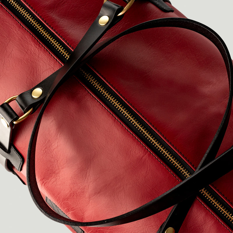 Wolf Leather Weekender Red - Wolf Leather Goods