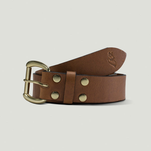 Wolf Leather Belt - Brown - Wolf Leather Goods