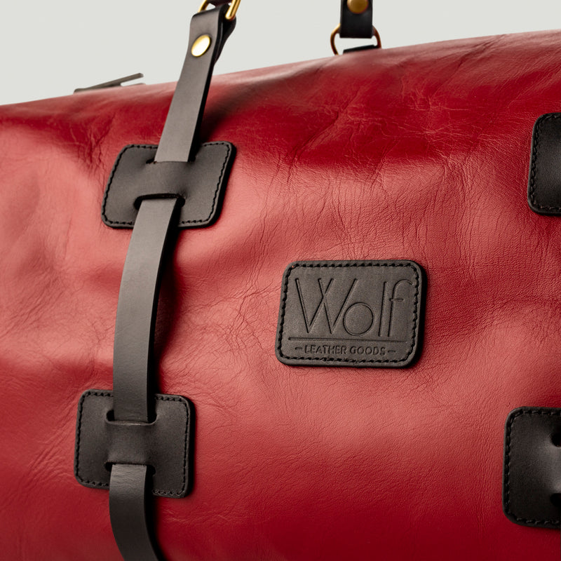 Wolf Leather Weekender Red - Wolf Leather Goods