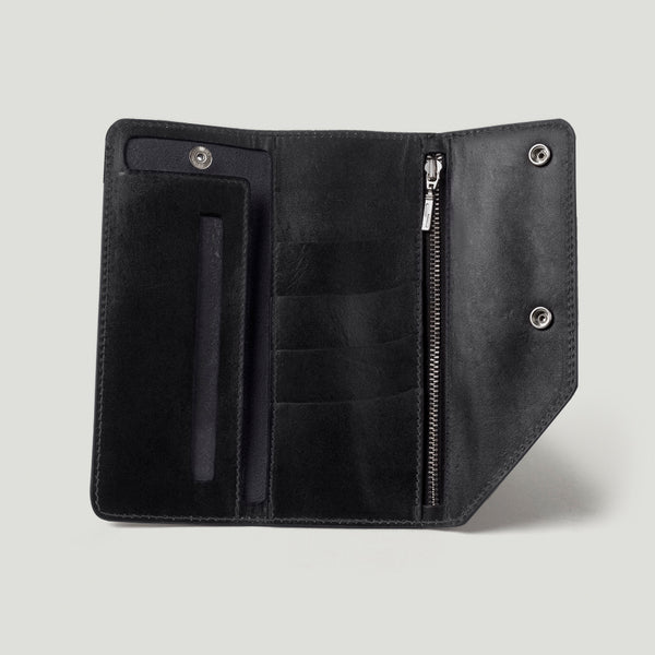 Wolf Trucker Wallet - Black - Wolf Leather Goods